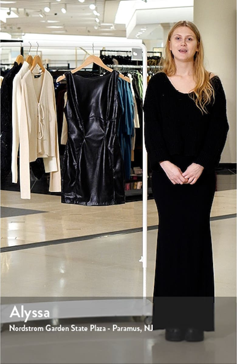 Leola Faux Leather Minidress, sales video thumbnail