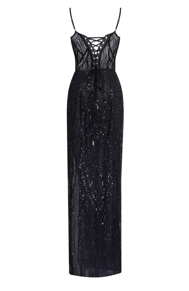 Milla Astonishing Sequined Maxi Gown On Spaghetti Straps, Alternate, color, 