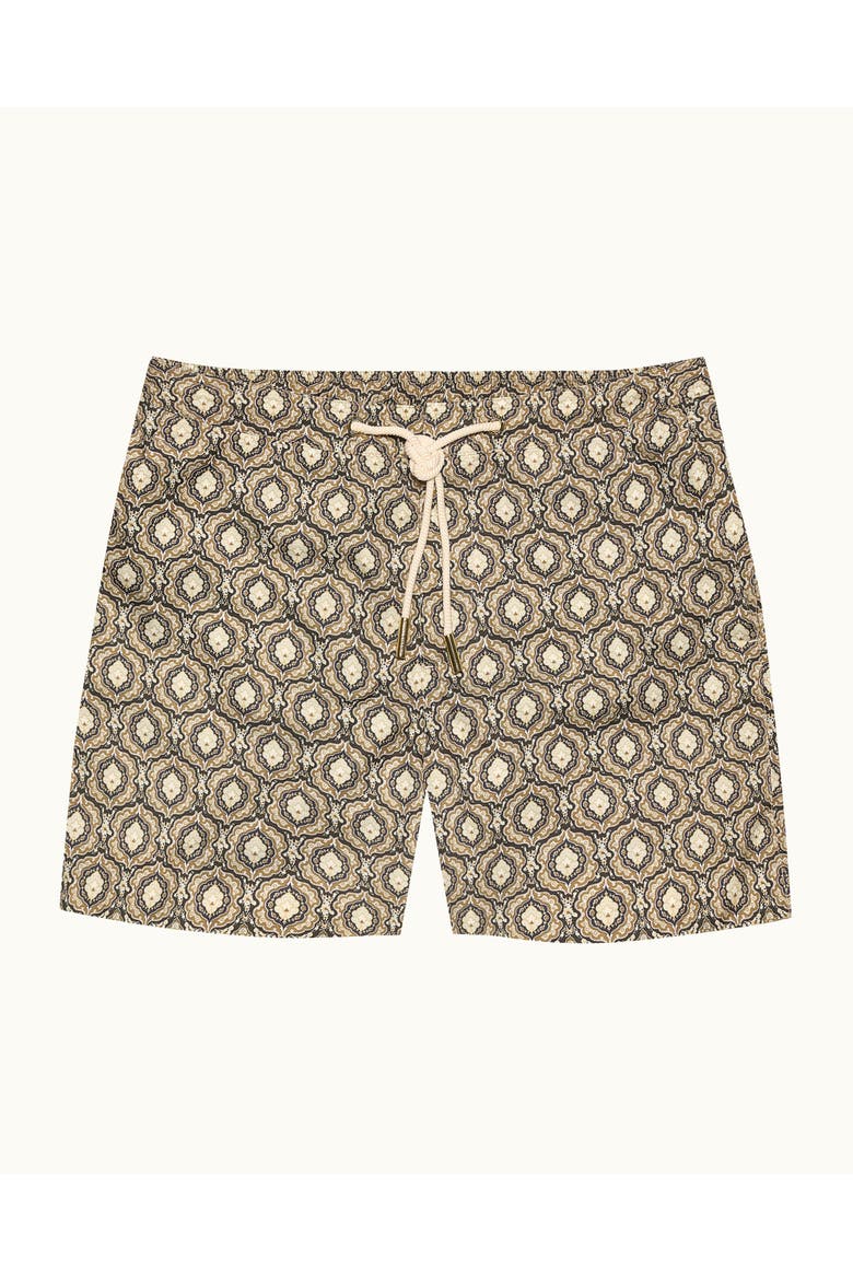 Bulldog Drawcord Mid-Length Classic Fit Drawcord Swim Shorts, Alternate, color, BAYLEAF GREEN