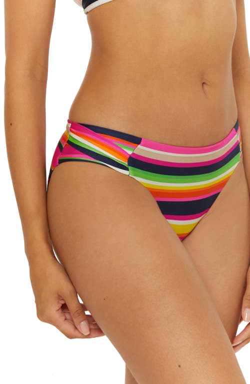 Trina Turk Stripe Hipster Bikini Bottoms In Pink Multi