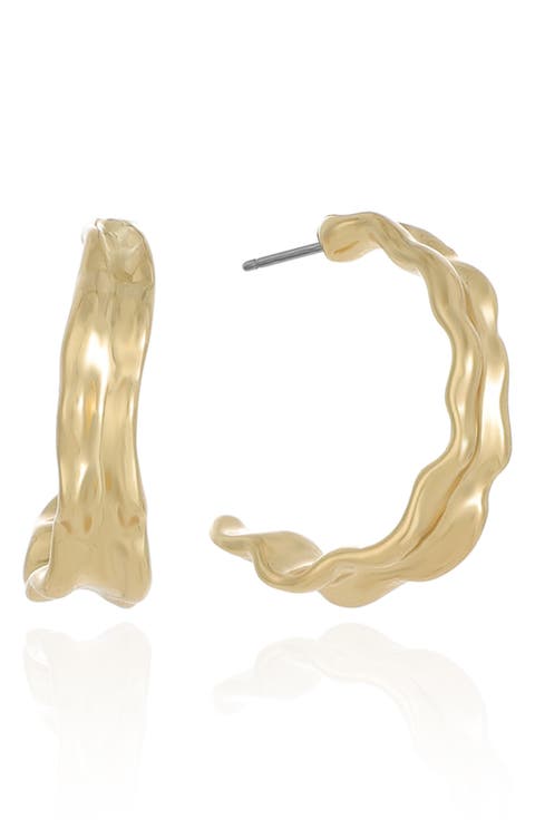 Hammered Hoop Earrings