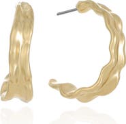 Ettika Hammered Hoop Earrings