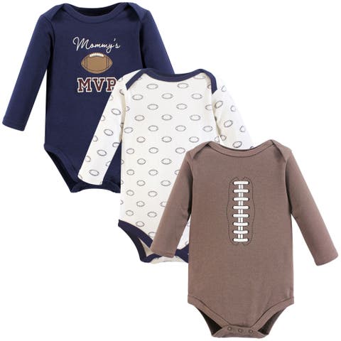 Cotton Long-Sleeve Bodysuits 3-Pack (Baby)