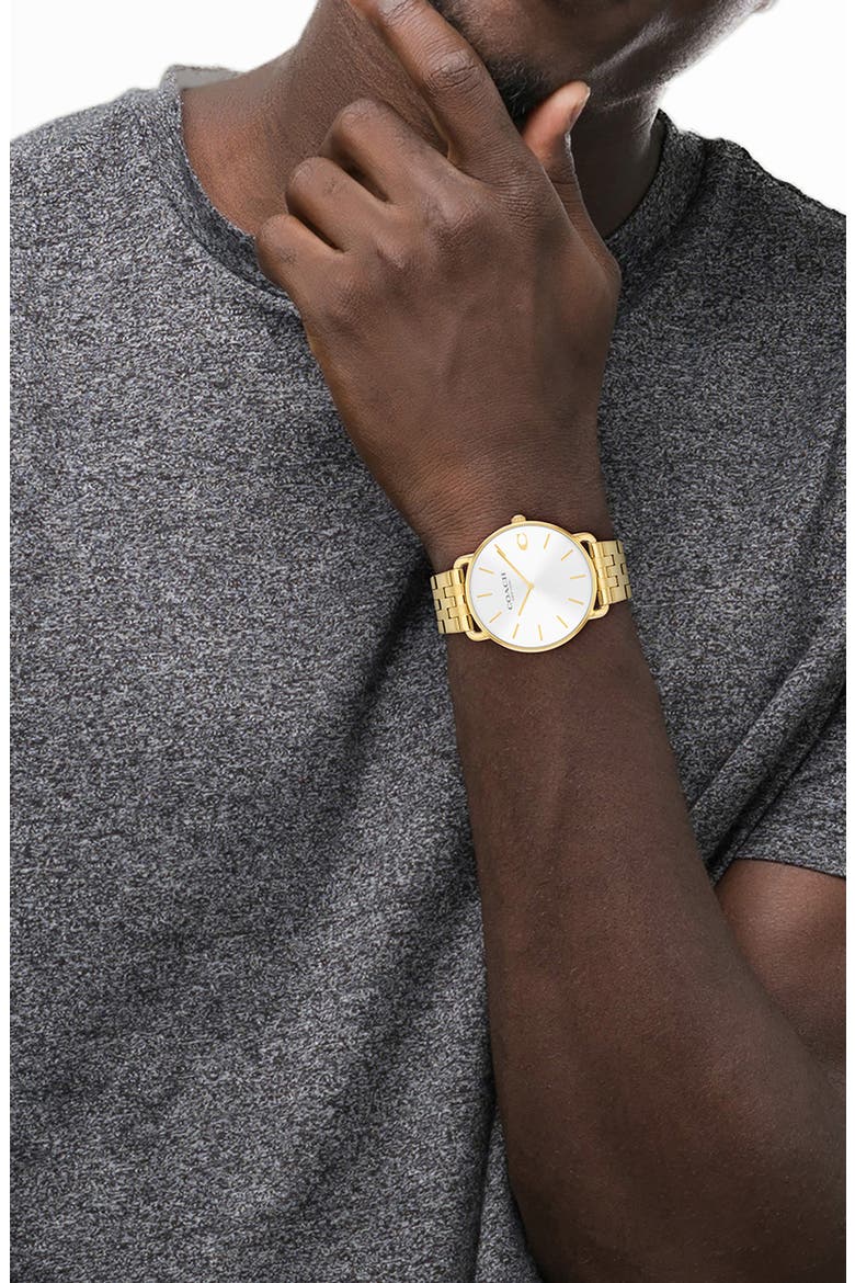 Elliot Bracelet Watch, 43mm, Alternate, color, SILVER WHITE