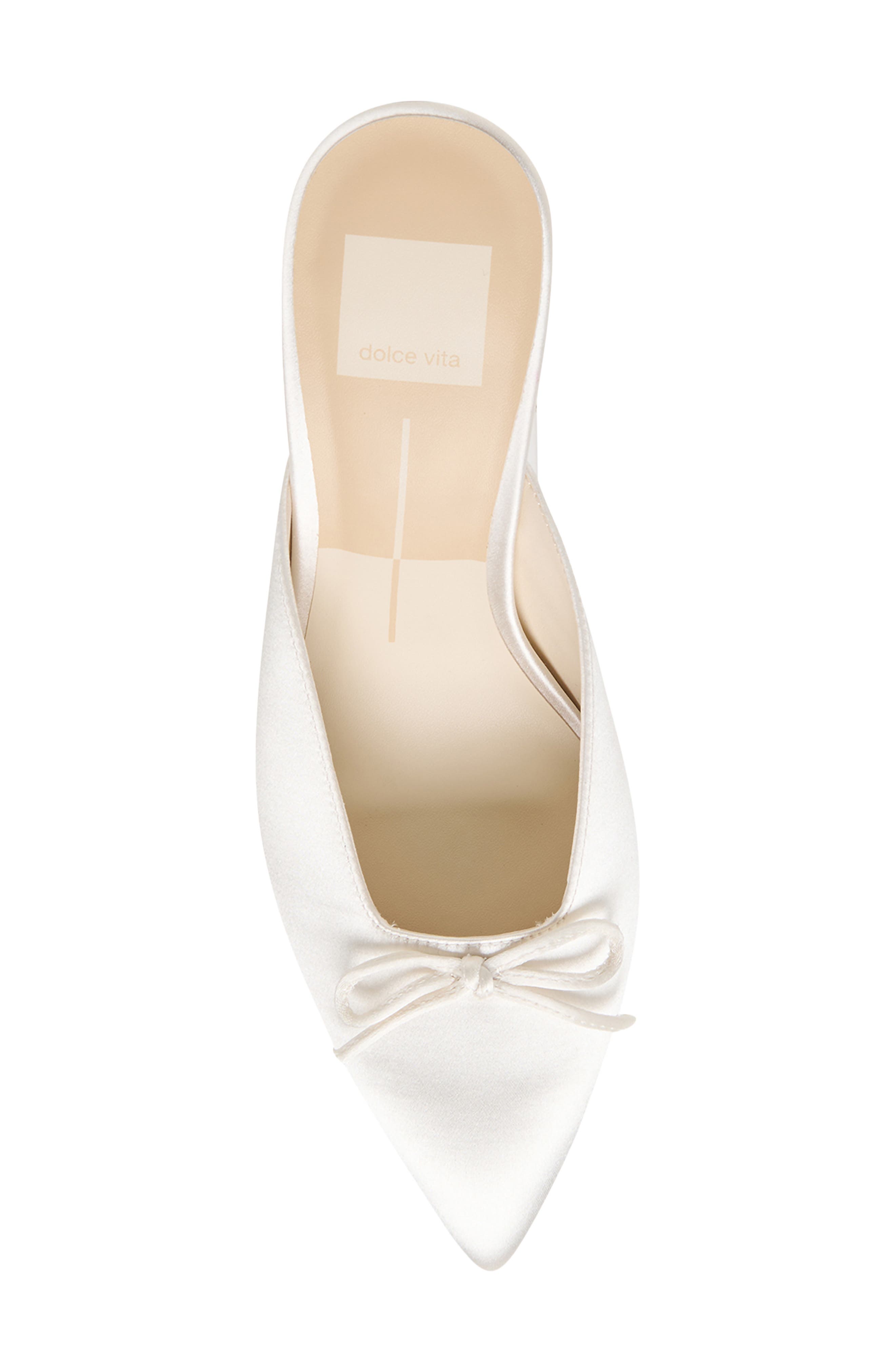 Dolce Vita Cleo Pointed Toe Pump, Alternate, color, Off White Satin