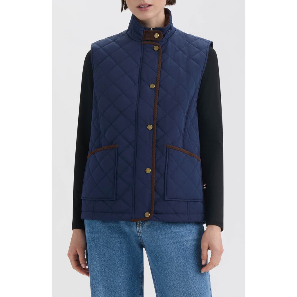 Hunter Diamond Quilted Vest In Blue