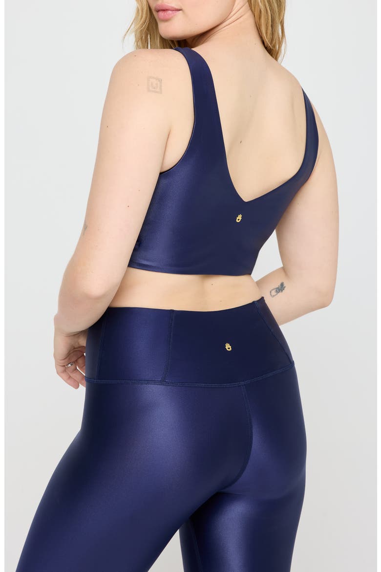 Harlow High Gloss Crop Tank, Alternate, color, MIDNIGHT NAVY