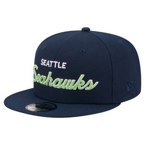 Men's New Era  College Navy Seattle Seahawks Core Team Script 9FIFTY Snapback Hat
