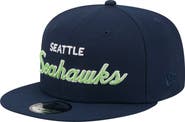 New Era Men's New Era College Navy Seattle Seahawks Core Team Script 9FIFTY Snapback Hat