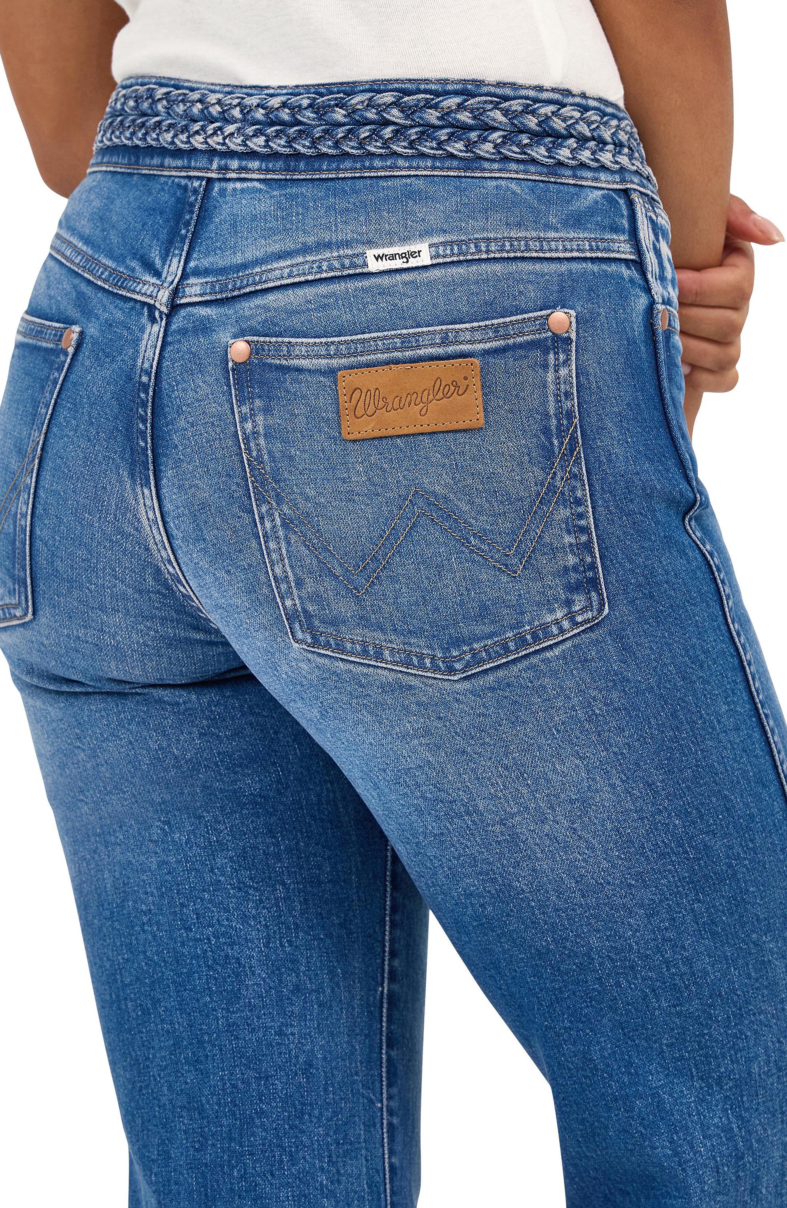 Wrangler Braided Waist Flare Jeans (Women) | Nordstrom
