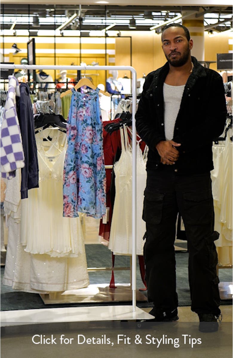 Kids' Twist Front Floral Print Skater Dress, sales video thumbnail