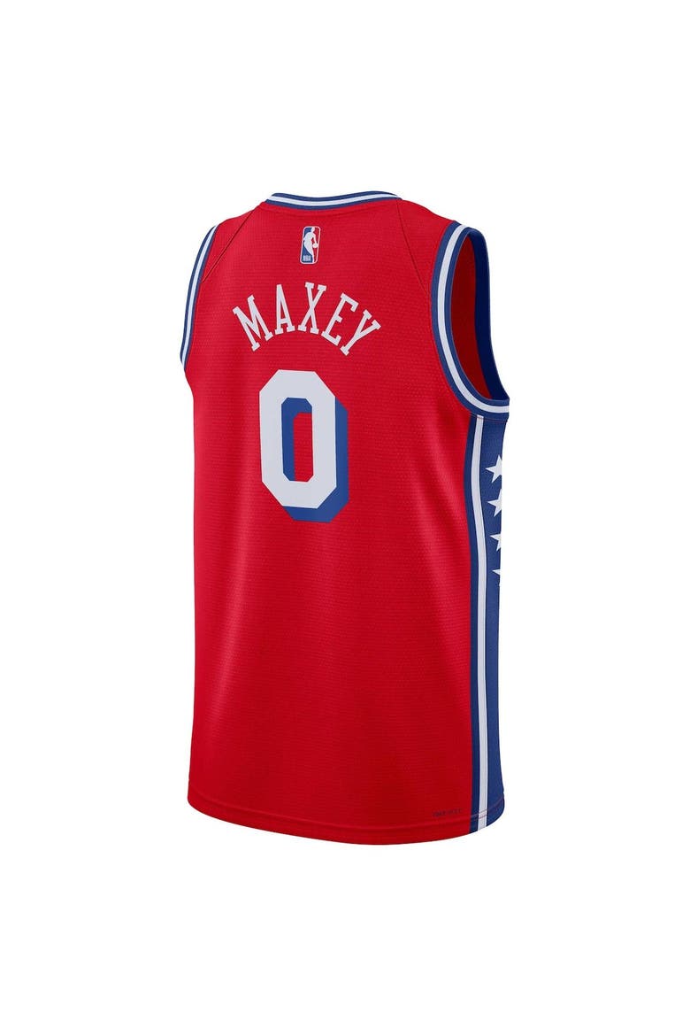 Unisex Jordan Brand Tyrese Maxey Red Philadelphia 76ers Swingman Jersey - Statement Edition, Alternate, color, Red
