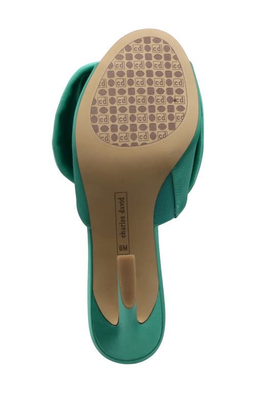 Charles David Kimchi Floral Satin Sandal In Spring Green