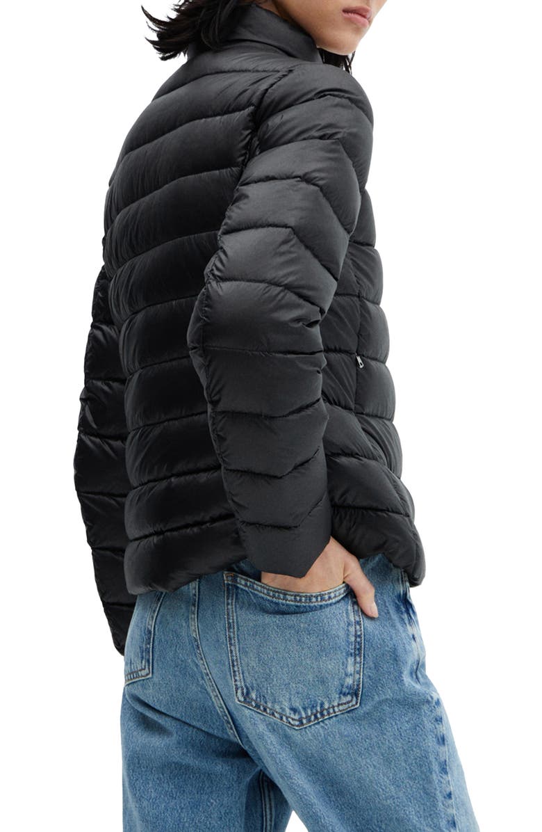 MANGO Water Repellent Quilted Down Coat, Alternate, color, 
