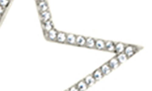 Sterling Forever Statement Cubic Zirconia Star Outline Pendant Necklace In Silver