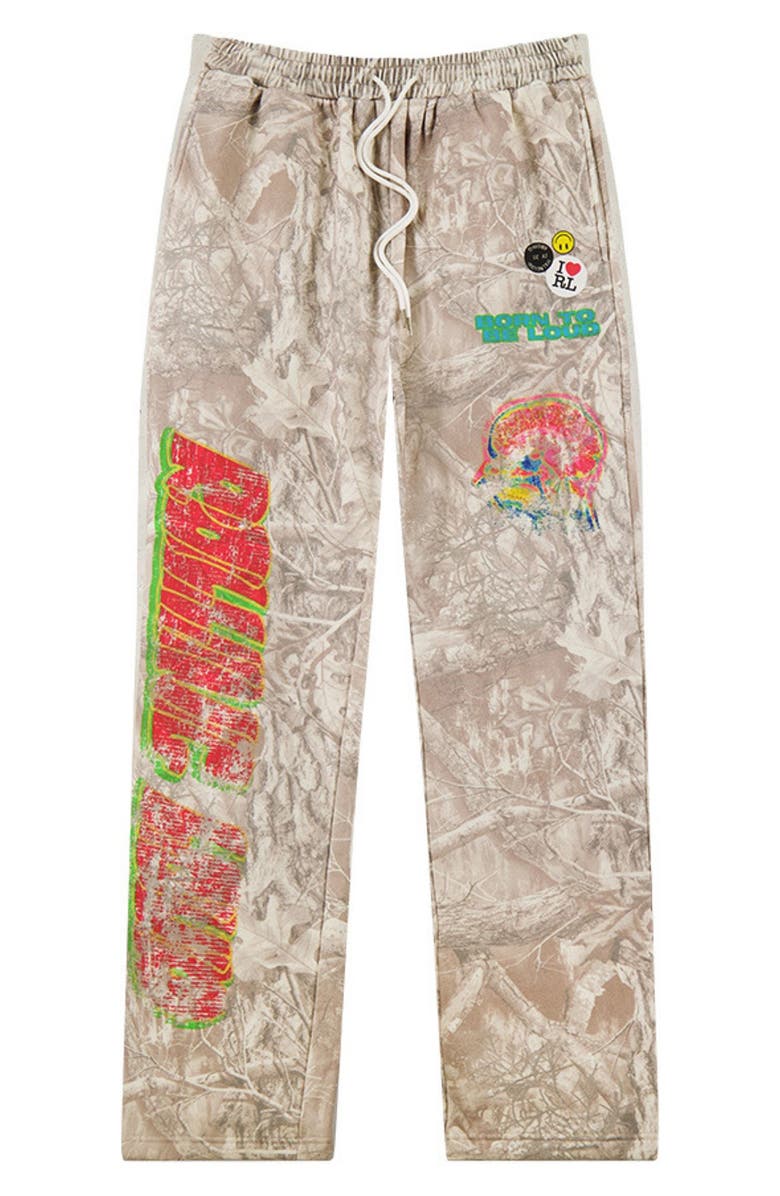 Rolling Loud Sketch Camo Cotton Blend Sweatpants, Main, color, 