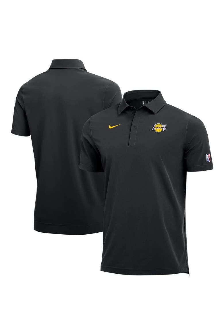 Men's Nike  Black Los Angeles Lakers 2025/26 Authentic Dri-FIT Coaches Polo, Main, color, Black
