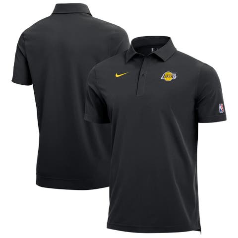 Men's Nike  Black Los Angeles Lakers 2025/26 Authentic Dri-FIT Coaches Polo