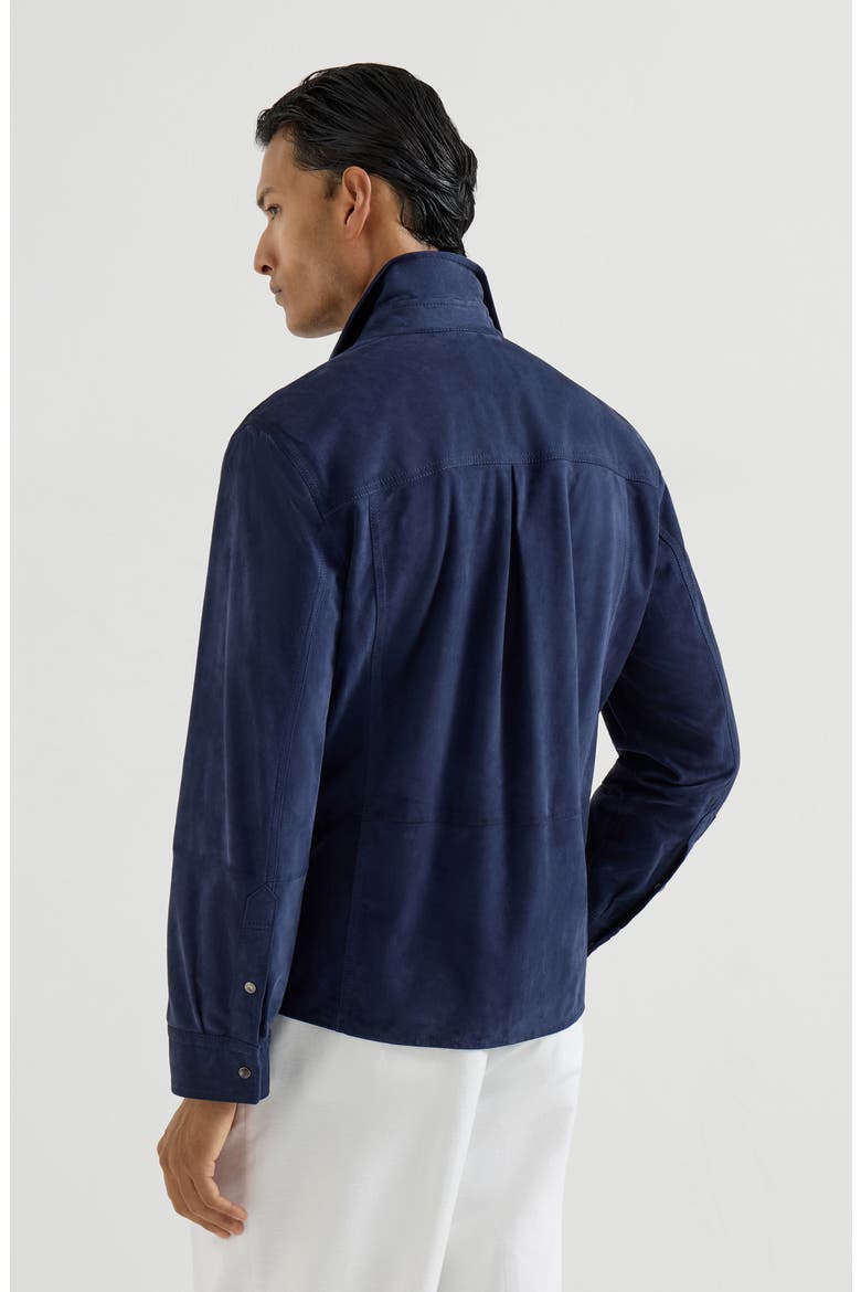 Suede overshirt, Alternate, color, Ink