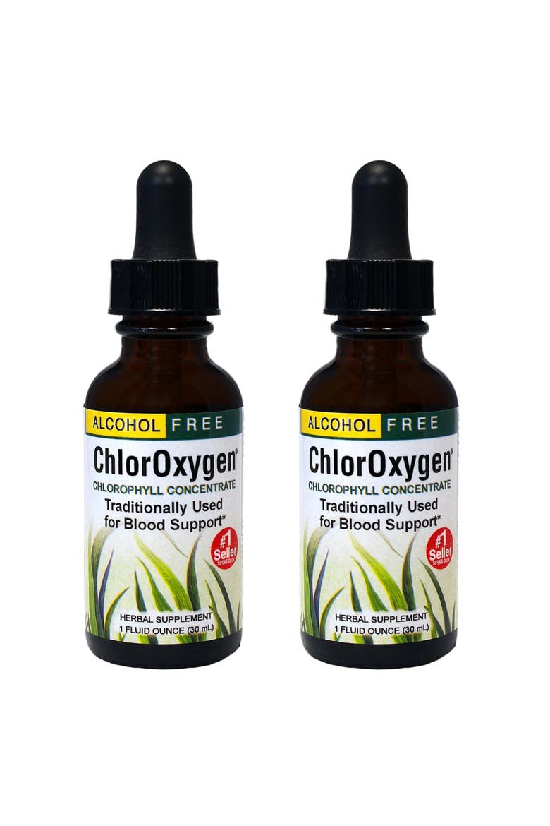 ChlorOxygen Chlorophyll Concentrate Liquid, Energy & Blood Support, 2 fl oz, Main, color, No Color