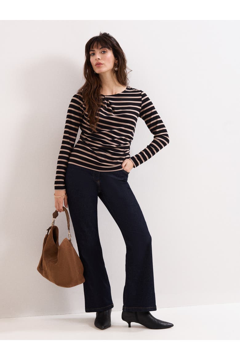 Everly Stripe Top, Alternate, color, Black