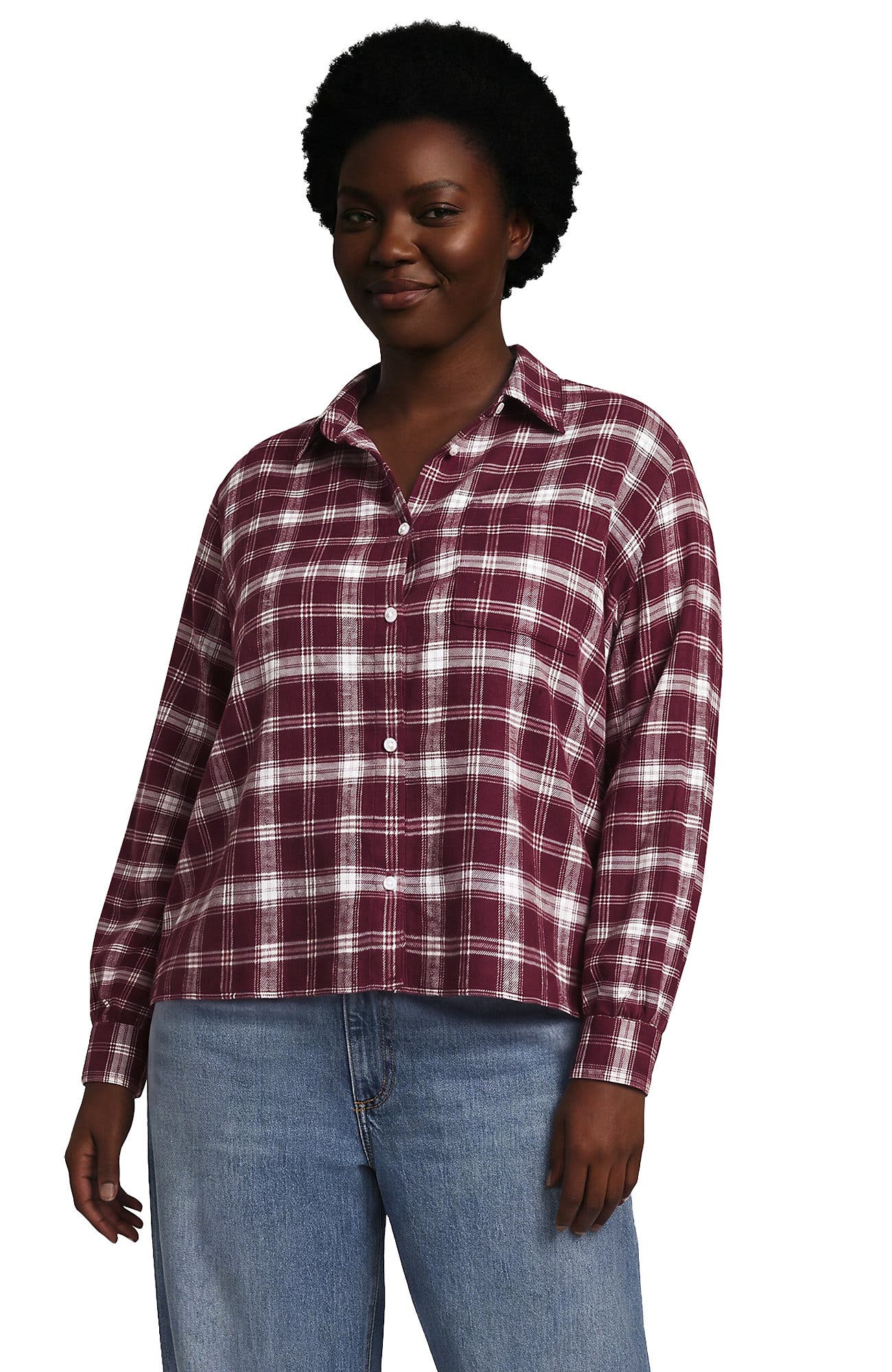 Rich Burgundy/Ivory Plaid