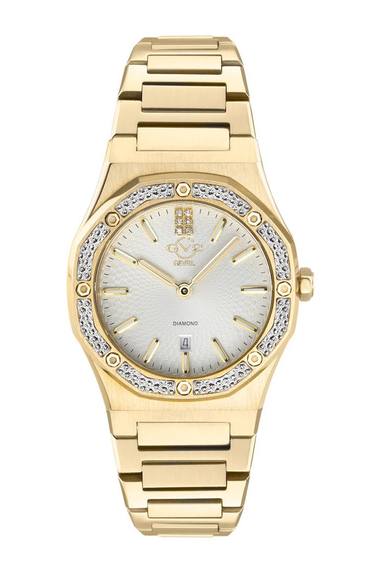 Palmanova Diamond Ion Plated Bracelet Watch, 33mm, Main, color, GOLD