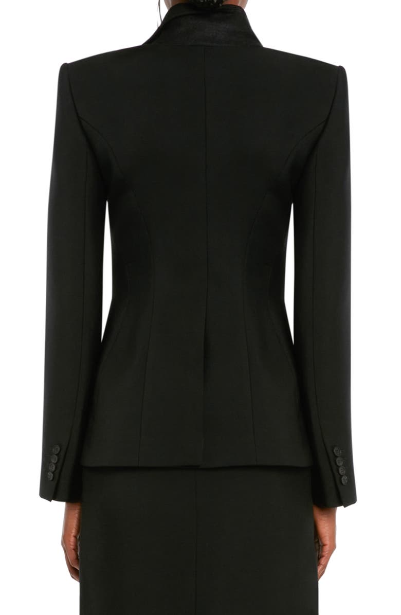 McQueen Asymmetric Wool & Mohair Blazer, Alternate, color, 