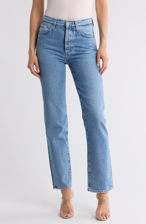 Alexxis High Waist Straight Leg Jeans