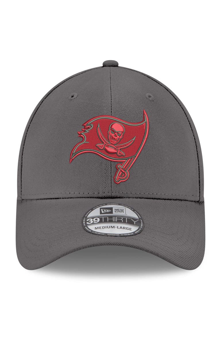 New Era Men's New Era Graphite Tampa Bay Buccaneers Primary Logo Storm 39THIRTY Flex Hat, Alternate, color,