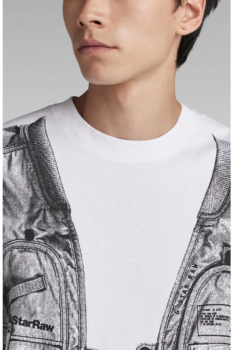 Archive Vest Boxy Organic Cotton Graphic T-Shirt, Alternate, color, WHITE