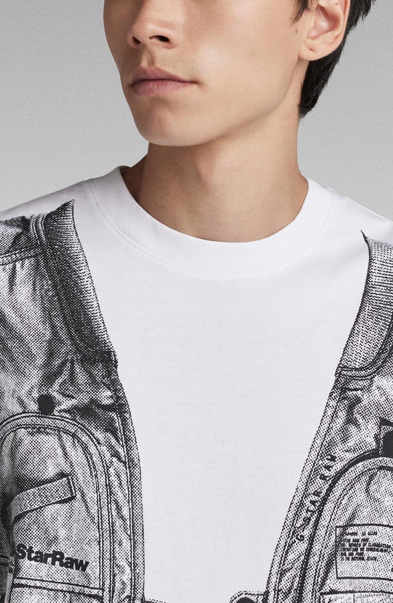 G-STAR Archive Vest Boxy Organic Cotton Graphic T-Shirt, Alternate, color, 