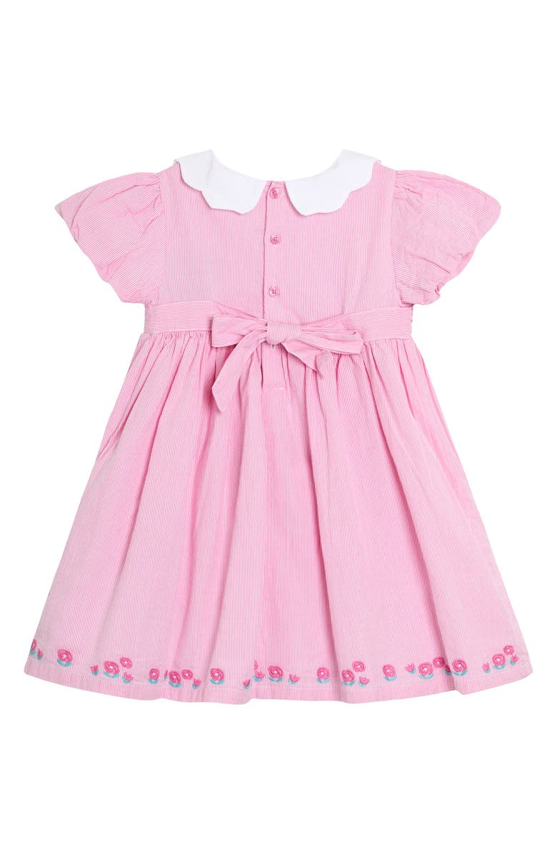 JOJO MAMAN BEBE Bud Floral Embroidered Smocked Bodice Party Dress, Alternate, color, 