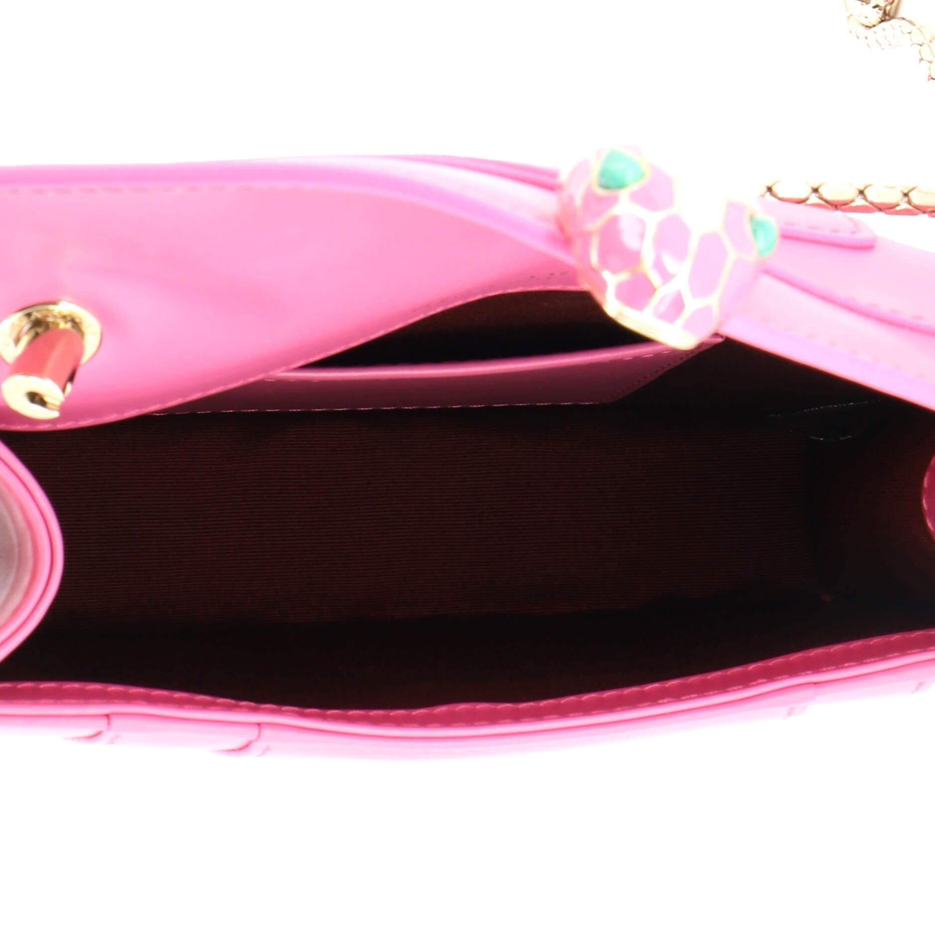 Serpenti Forever Square Shoulder Bag Leather Small, Alternate, color, Pink