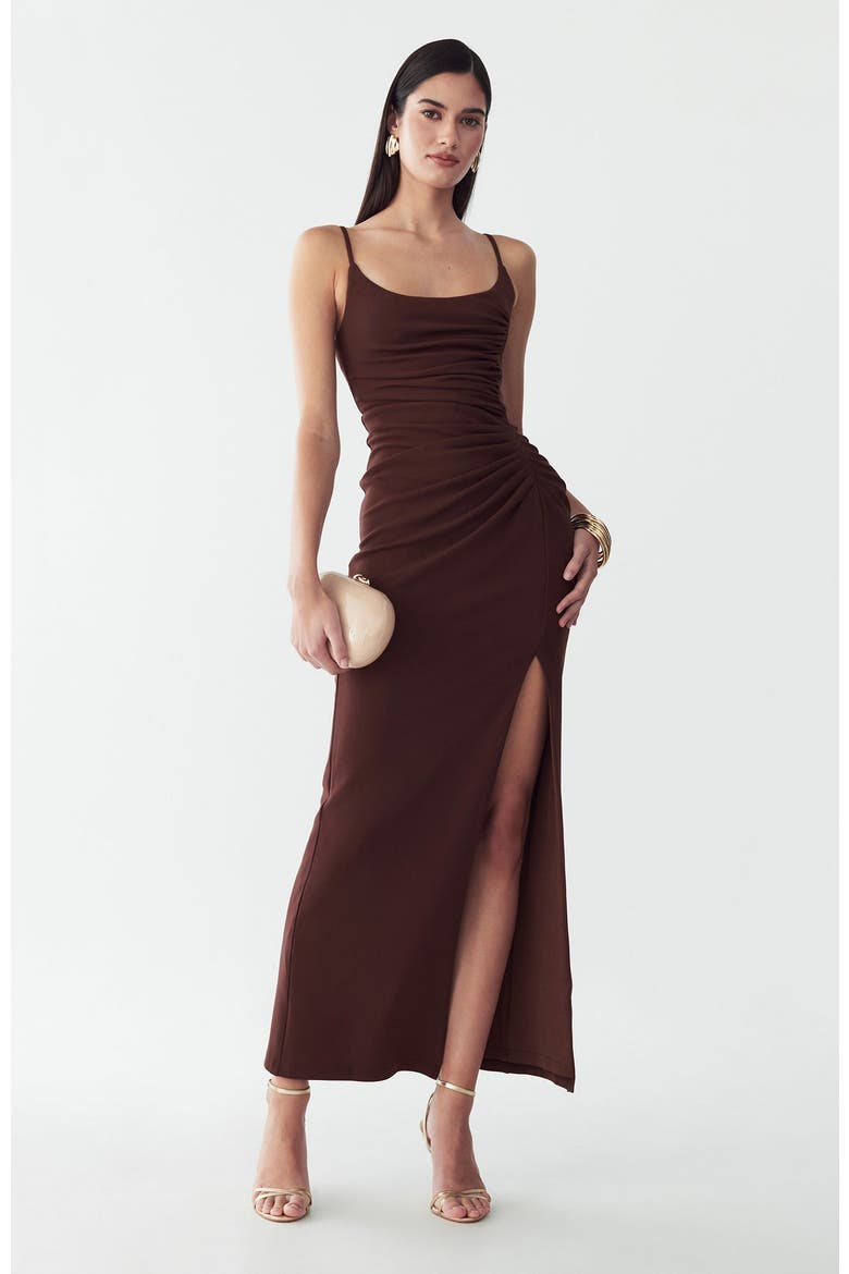 Lani Maxi Dress, Alternate, color, Chocolate