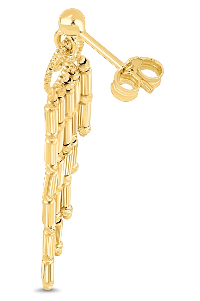 14K Gold Beaded Fringe Drop Earrings, Alternate, color, 14K YELLOW GOLD