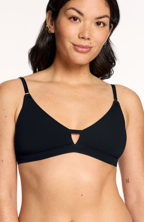 Pepper Supima Cotton Wirefree Bra In Black