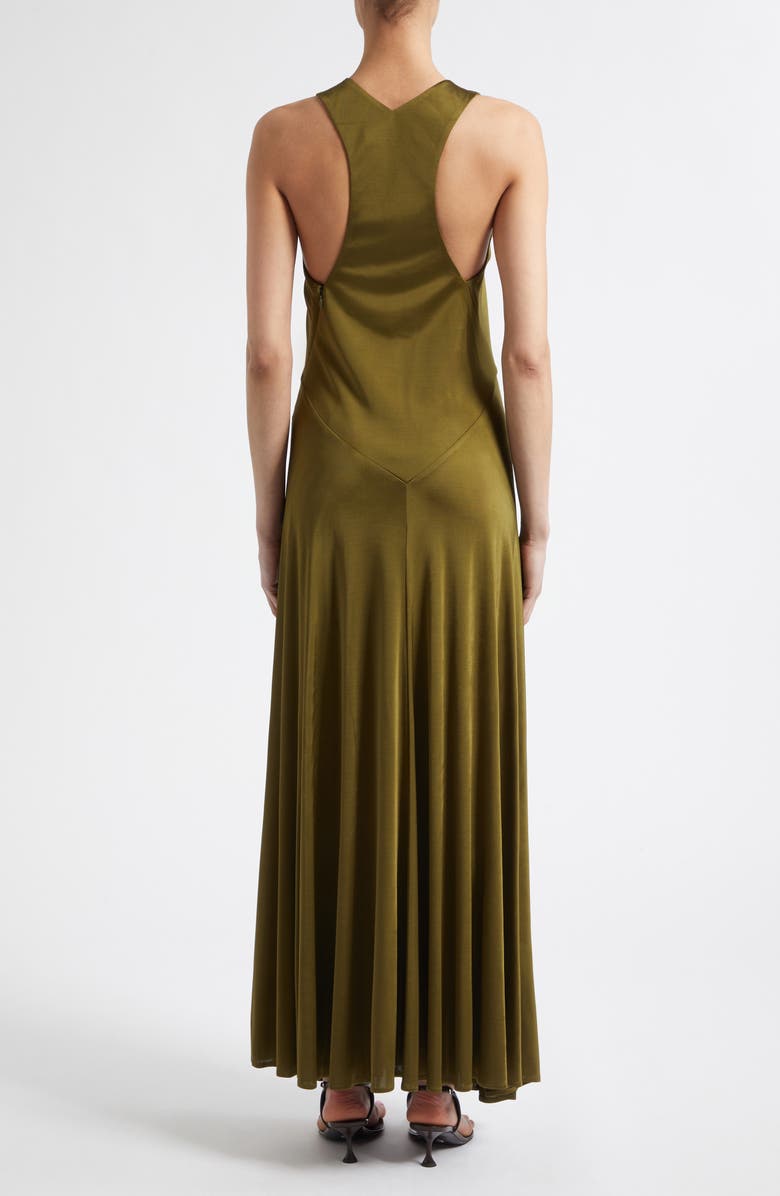 Proenza Schouler Naia Satin Jersey Maxi Dress, Alternate, color, Moss