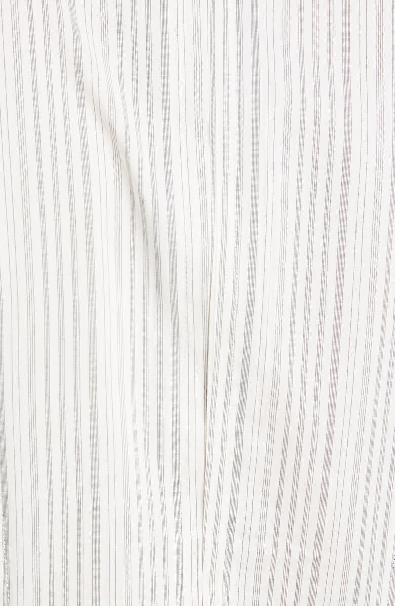 Acne Studios Di Chain Detail Pinstripe Midi Dress, Alternate, color, 