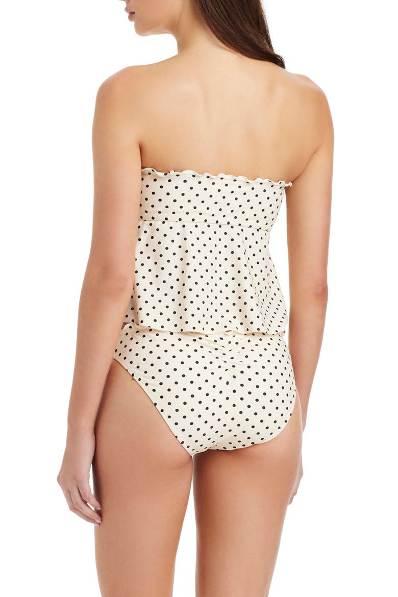 Merrow Polka Dot Hipster Bikini Bottoms, Alternate, color, WHITE SAND