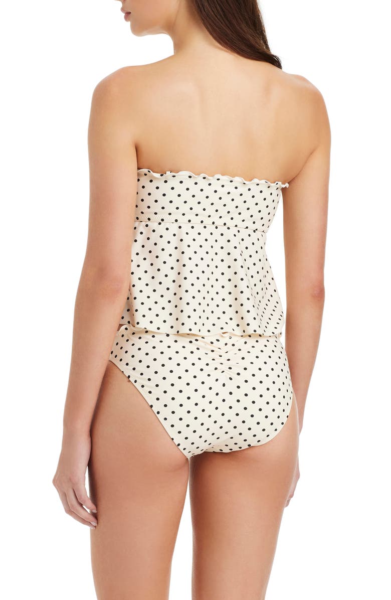 Sanctuary Merrow Polka Dot Bandeau Tankini Top, Alternate, color, 