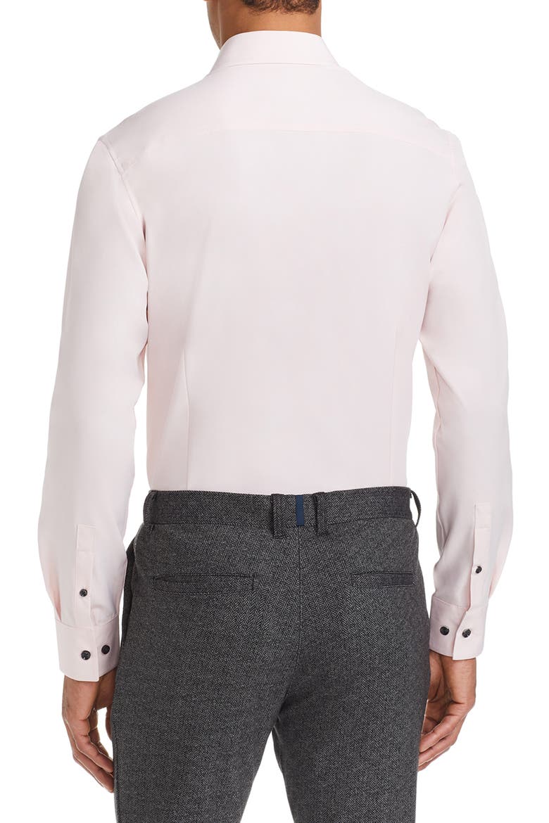 Extra Trim Fit Stretch Cool Temp Dress Shirt & Face Mask, Alternate, color, PINK