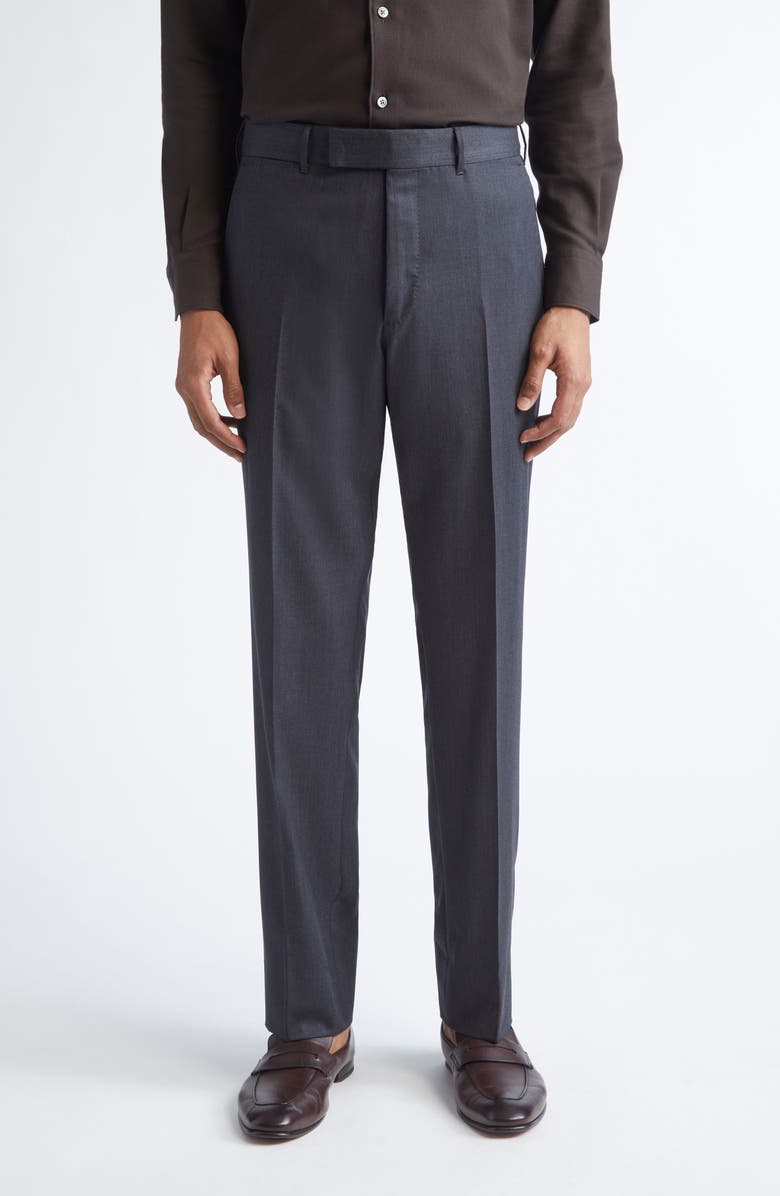 ZEGNA Centoventimila Wool Trousers, Main, color, Dark Grey