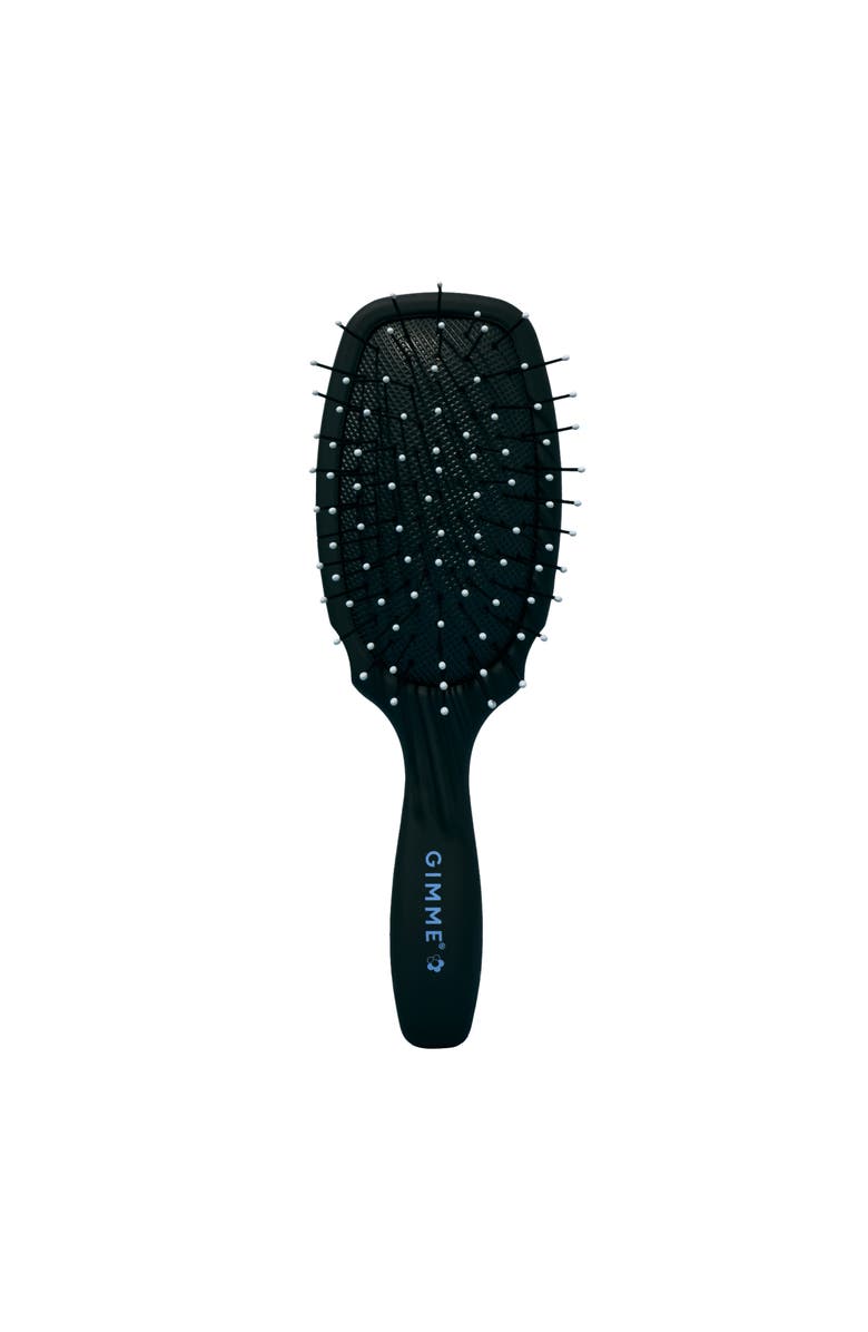 Gimme Beauty Mini Travel Detangler Brush with Anti-Static, Heat-Resistant & Flexible Nylon Bristle, Main, color, Black