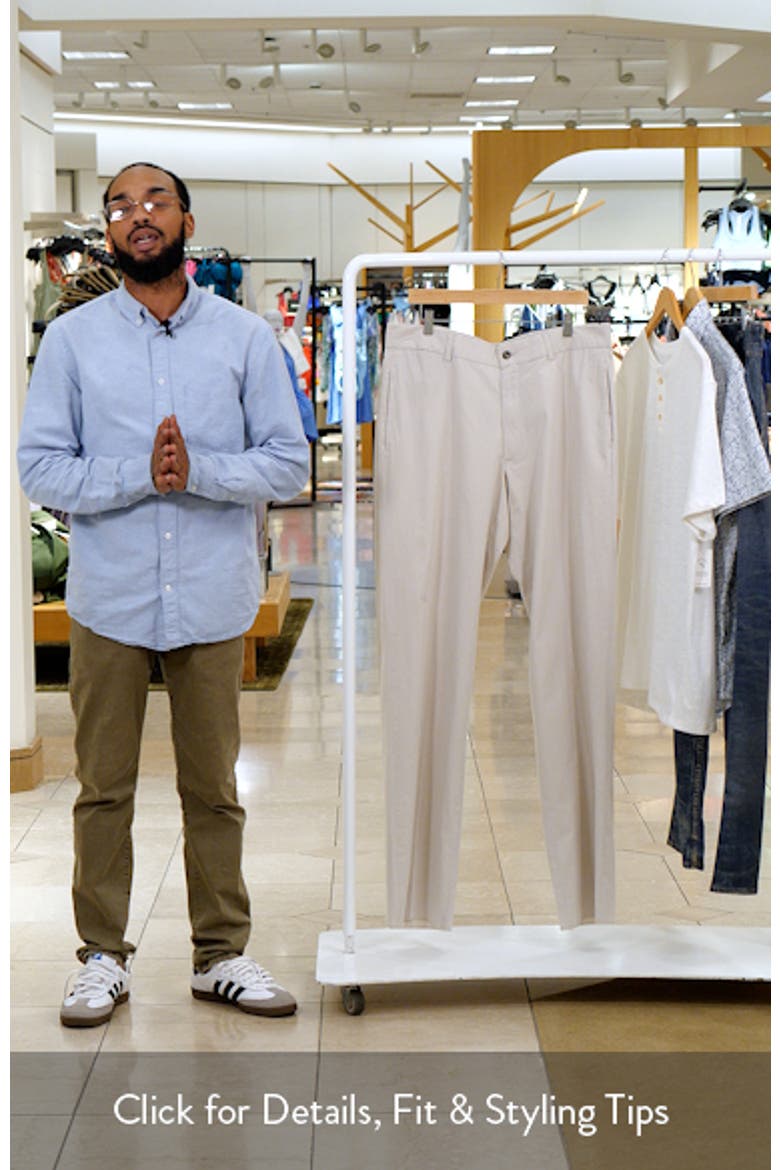 Charleston Khakis Flat Front Cotton Poplin Dress Pants video