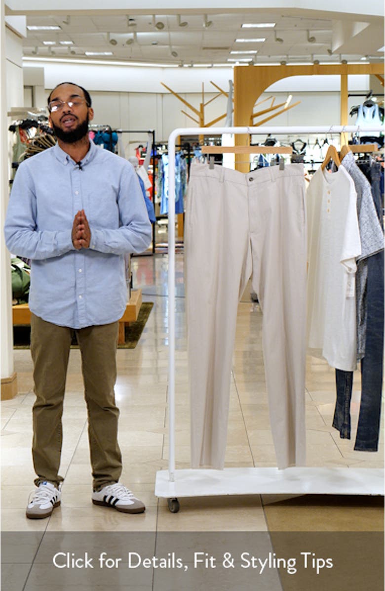 Charleston Khakis Flat Front Cotton Poplin Dress Pants, sales video thumbnail