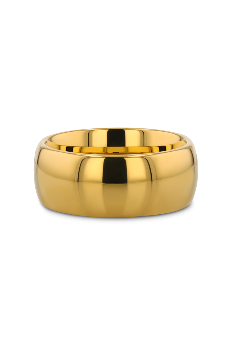 Larson Jewelers Traditional Domed Tungsten Carbide Wedding Ring, Alternate, color, Gold 8Mm