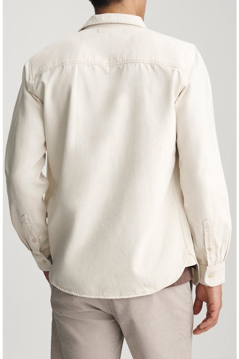 Bill Cotton & Linen Button-Up Shirt, Alternate, color, ECRU LINEN DENIM