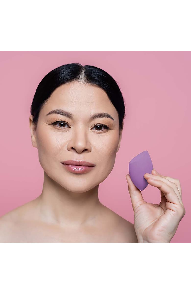 PURSONIC Facial Makeup Blender Sponge with Stand, Alternate, color, Purple