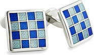 David Donahue Enamel Check Cuff Links